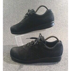 SAS Free Time Suede Womens Size 8.5 WW Comfort Shoe Walking Sneaker Black